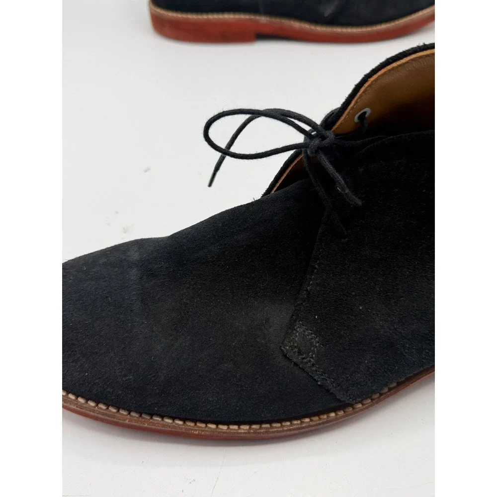 Walk-Over Mens Suede Chukka Boots Black Red Brick Sole 35010I Size 12 No Box
